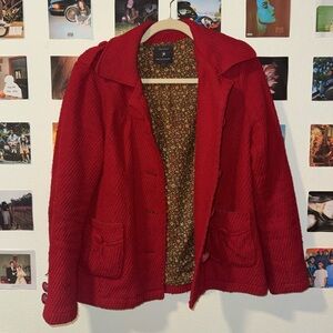 Cute red coat!